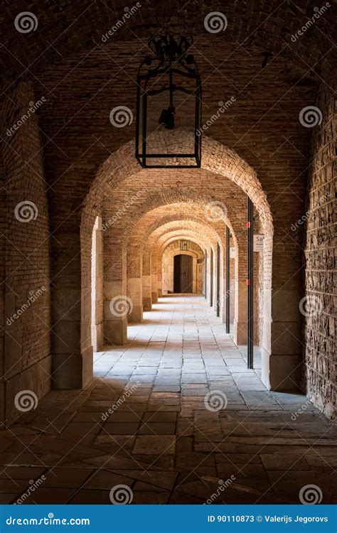 Inside Barcelona Montjuic Castle Editorial Stock Photo - Image of ...