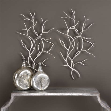 Silver Branches Metal Wall Decor, S/2 | Uttermost