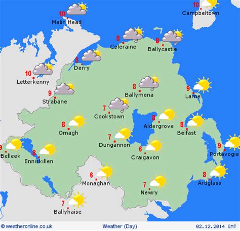 United Kingdom - Forecast maps - weather forecast | Northern ireland ...