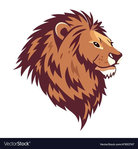 Roaring lion symbol of strength Royalty Free Vector Image