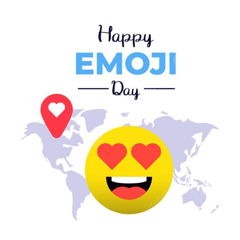 Happy Emoji Day World Map And Emoticon, Map Icons, World Icons, Emoji ...