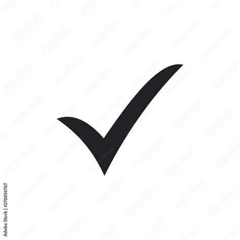 Black check mark icon. Flat icon checklist mark symbol vector ...