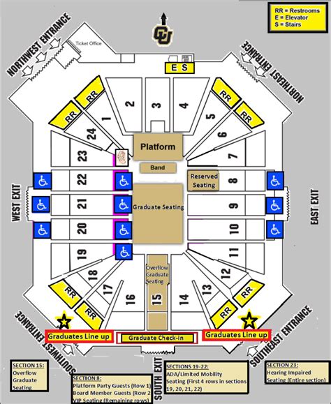 Graduation Commencement Parking Map and CU Events Center Map | Leeds ...