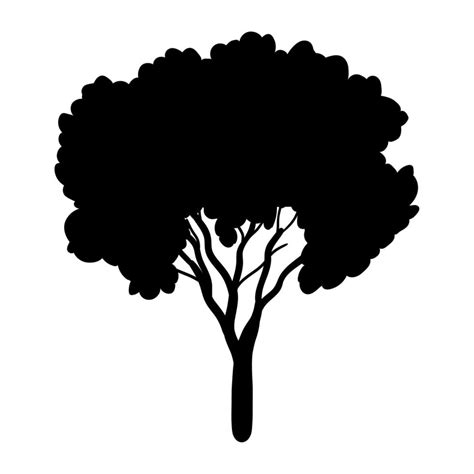 tree black silhouette style 10460130 Vector Art at Vecteezy