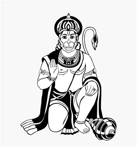 Hanuman Photos, Hanuman Images, Ganesh Images, Black And White Sketches ...