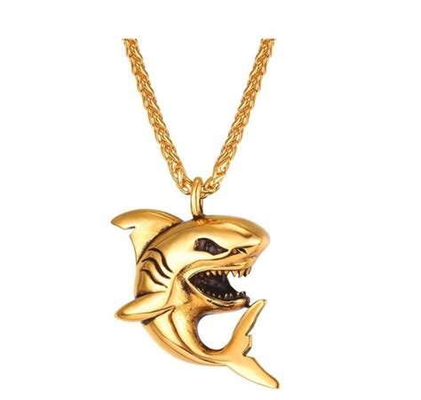 Shark necklace gold edition (с изображениями)