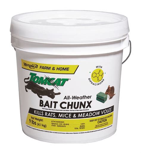 TOMCAT Rodenticide, Chunks, 9 lb, Diphacinone - 55MJ96|32446 - Grainger