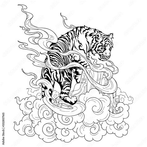 Japanese tiger tattoo drawing photos