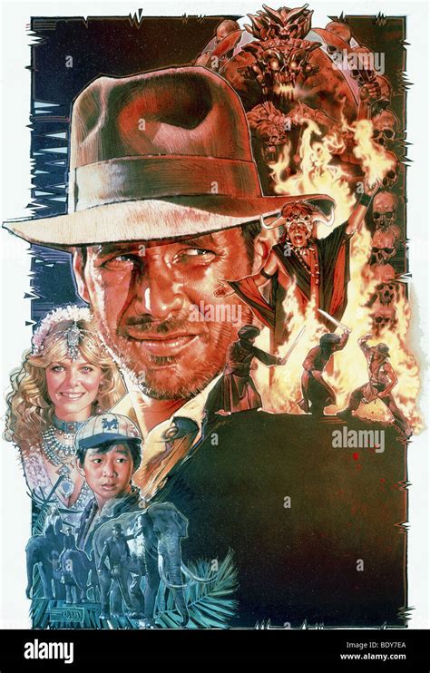 INDIANA JONES AND THE TEMPLE OF DOOM - artwork for the 1984 Paramount ...