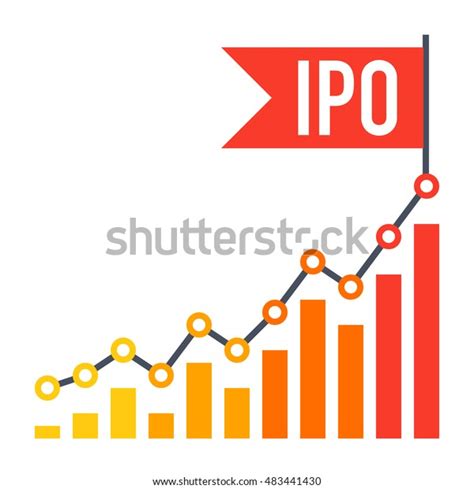 Ipo Concept Line Chart Flag Flat Stock Vector (Royalty Free) 483441430 ...