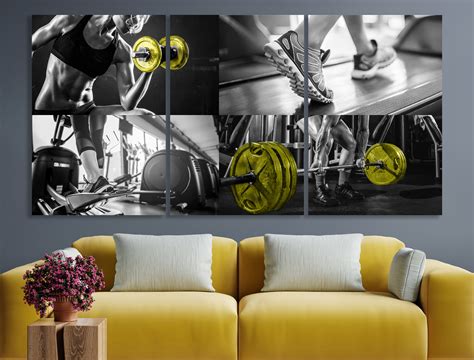 Gym Canvas Motivational Wall Art Sport Art Decor Fitness - Etsy