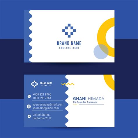 Business Card Front And Back Template