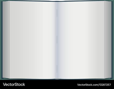 Open book with white blank pages Royalty Free Vector Image