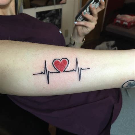 Top 35+ Cute And Attractive Heartbeat Tattoo Designs - Blurmark