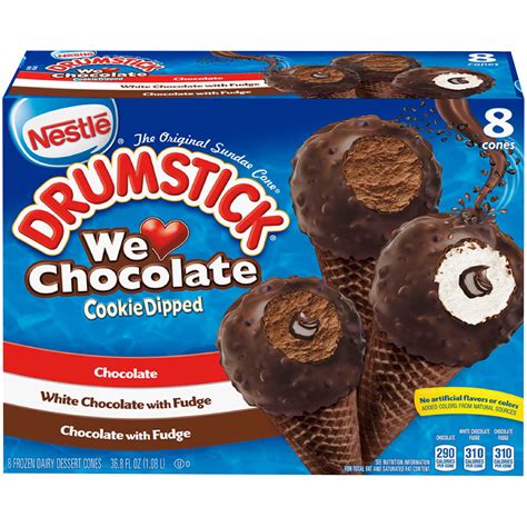 DRUMSTICK We Love Chocolate Ice Cream Sundae Cone Variety Pack ...