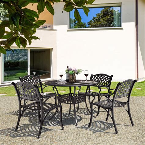 Nuu Garden 5 Piece Patio Bistro Outdoor Dining Furniture Set - Walmart ...