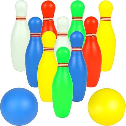 Amazon.com: Mini Bowling Set for Kids with 2 Balls Indoor Party Games ...