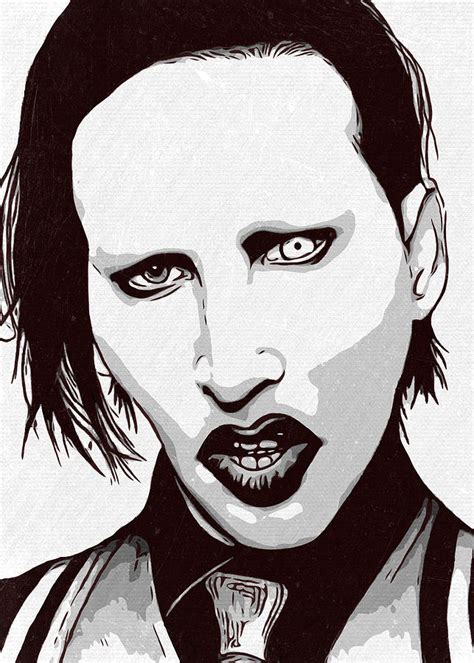 Marilyn Manson Artwork Painting by New Art