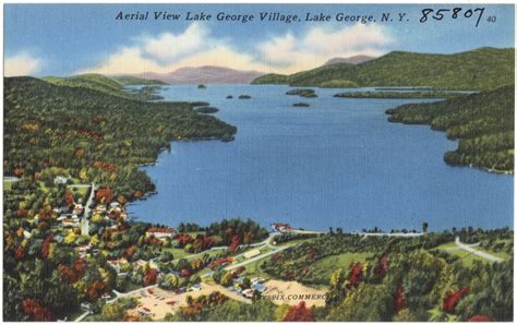 Aerial view Lake George Village, Lake George, N. Y. - Digital Commonwealth