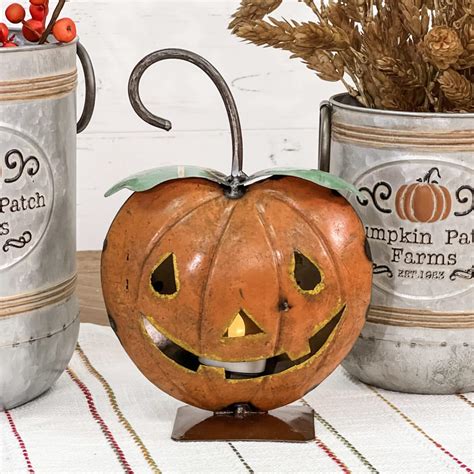 Metal Pumpkin Candle Holder - Piper Classics