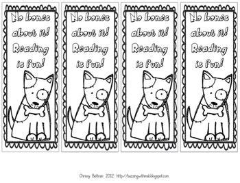 dog bookmarks to color Bookmark Template, Printable Paper, Free ...