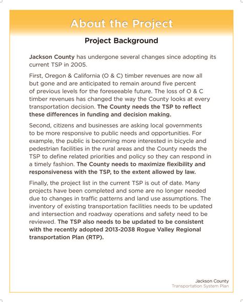 Project Background | Jackson County Transportation System Plan Update ...