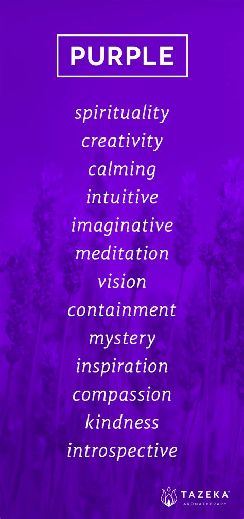 Purple Color Psychology http://www.tazekaaromatherapy.com | Purple ...