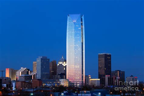 Oklahoma City Skyline at dusk Photograph by Bill Cobb - Pixels