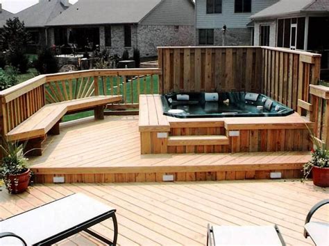 Hot Tub Insert in Deck | Hot tub patio, Hot tub backyard, Hot tub designs