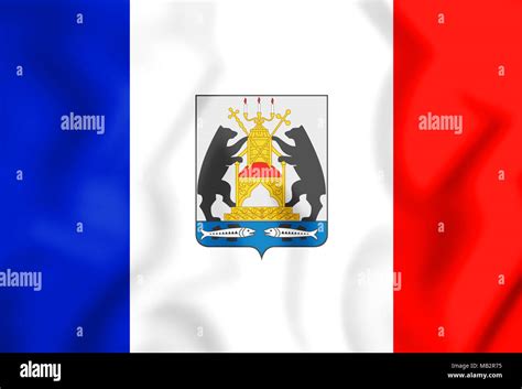 3D Flag of Novgorod Oblast, Russia. 3D Illustration Stock Photo - Alamy