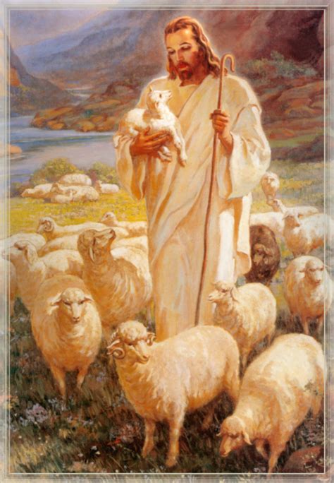 Christ As The Good Shepherd Painting at PaintingValley.com | Explore ...