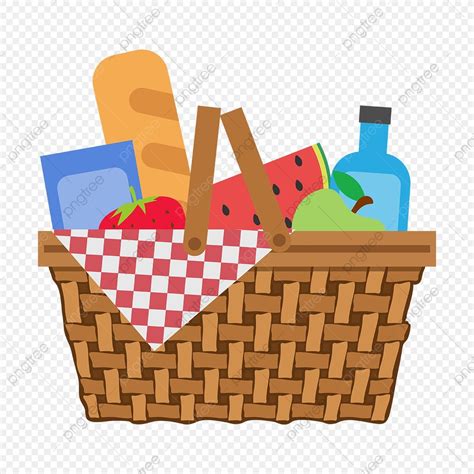 Picnic Basket Vector Hd PNG Images, Green Apple Picnic Basket Clip Art ...