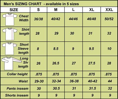 Pea Coat Sizing Chart - Tradingbasis