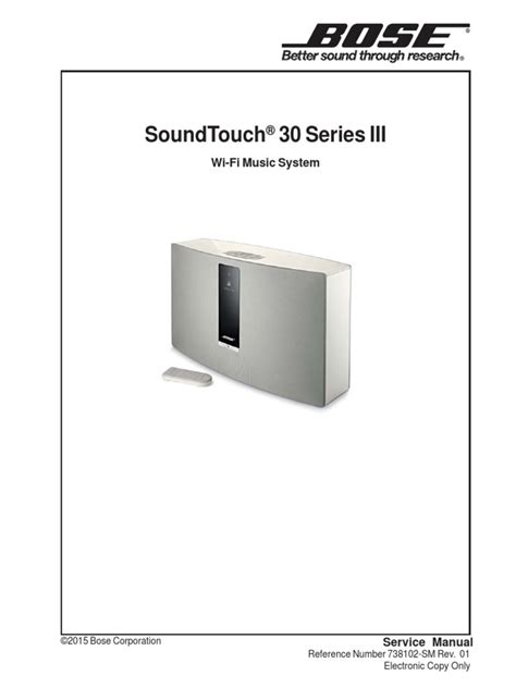 Bose Soundtouch-30 Series III | PDF | Electrostatic Discharge | Wi Fi