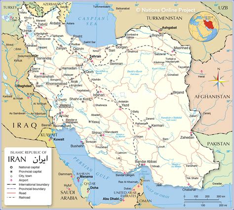 Map Of Iran And Neighboring Countries