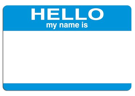 Free Printable Hello My Name Is Template - Printable Templates Free