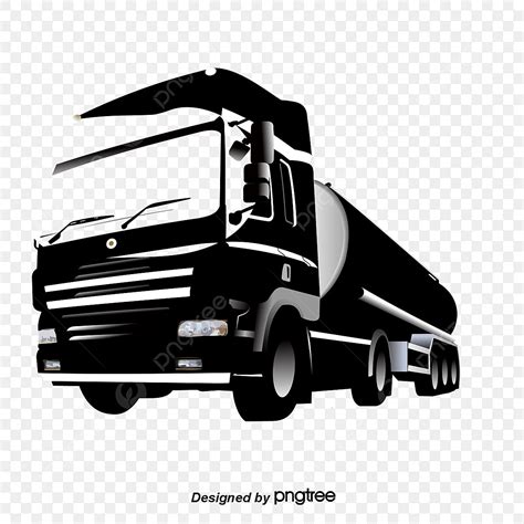 Cartoon Truck Silhouette Transparent Background, Cartoon Truck Trailer ...