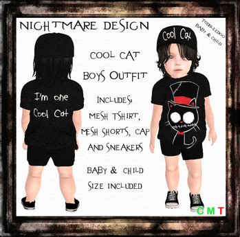 Second Life Marketplace - Toddleedoo Cool Cat Boys Shorts Outfit