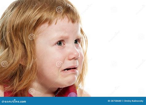 Little Girl Crying with Tears Stock Photo - Image of depressed, girl ...