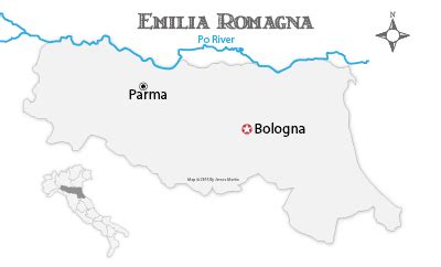 a map of the region of bologna with its capital and major cities ...