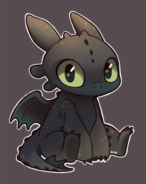 How To Draw Cute Toothless Dragon