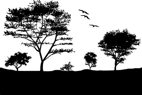 Landscape clipart silhouette, Landscape silhouette Transparent FREE for ...