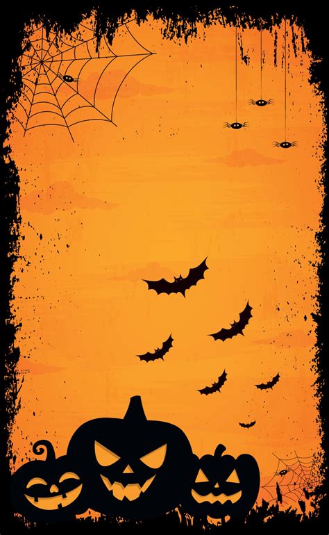 Scary gloomy orange halloween background - Vector 2373997 Vector Art at ...