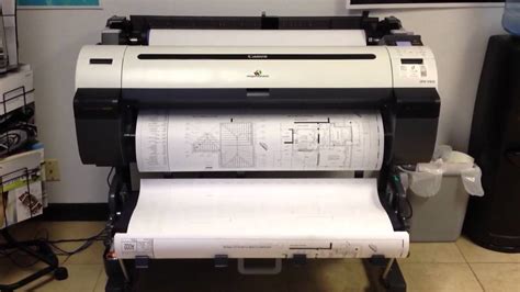 Canon Imageprograf IPF760 wide format printer plotter demo - YouTube