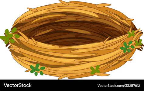 Empty Bird Nest Clip Art Black And White