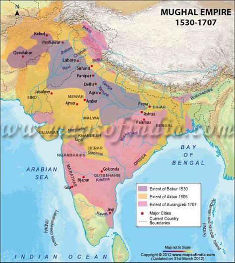 Mughal Empire Map, Mughal Empires | Mughal empire, Indian history ...