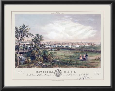 Haverhill MA 1857 Restored Map | Vintage City Maps