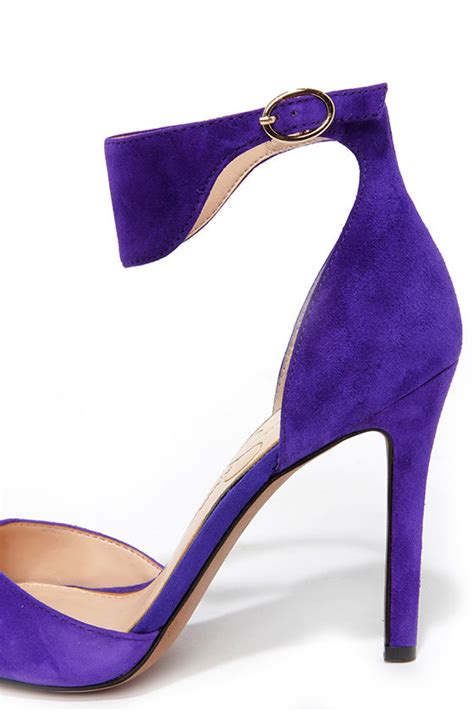 Pretty Purple Heels - Suede Heels - Pointed Heels - $89.00