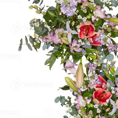 Fresh flower arch cut out isolated transparent background 34599219 PNG