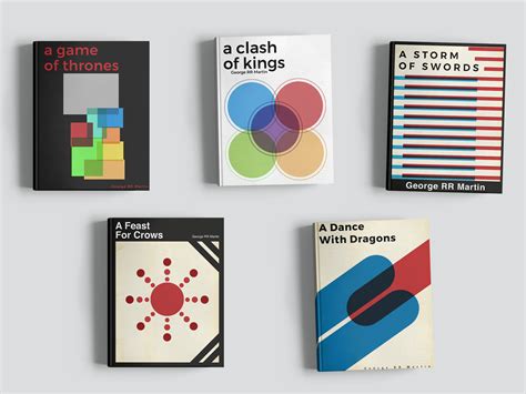 Song of Ice and Fire Minimal Book Covers by Evan Eggers on Dribbble